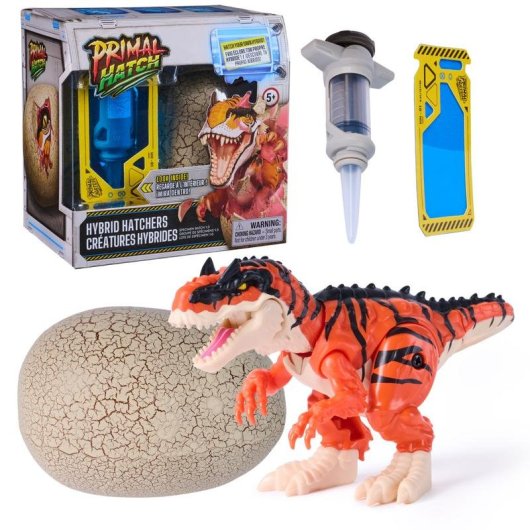 Figura de acción Primal Hatch Dino Rising Huevo que eclosiona con dinosaurio híbrido
