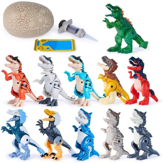 Figura de acción Primal Hatch Dino Rising Huevo que eclosiona con dinosaurio híbrido