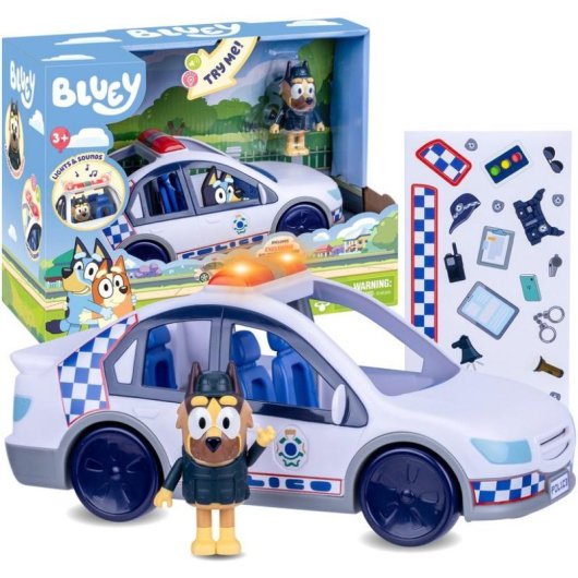 Set de juguetes Moose Toys Bluey Coche de Policía Multicolor