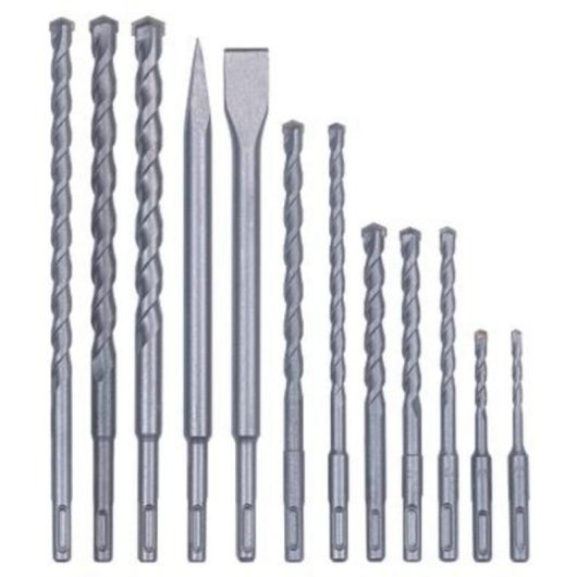 Juego de brocas y cinceles SDS Plus Einhell 10 piezas Gris