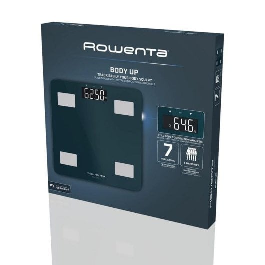 Báscula Digital Rowenta Body Up 2.0 BR2600 Hasta 180 kg Índices Corporales Apagado Automático