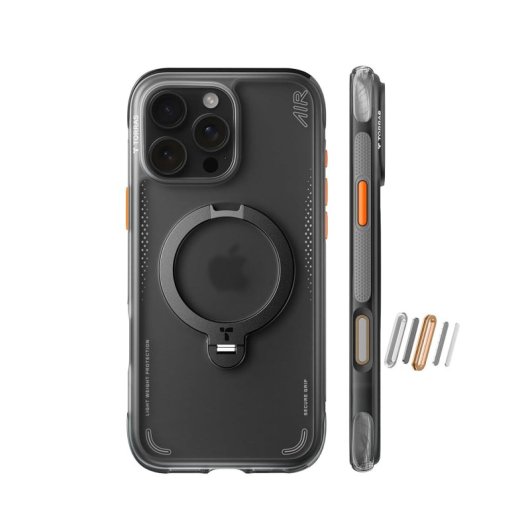 Torras Funda Ostand Spin Air Series Iphone 16 Pro Max Shadow Black