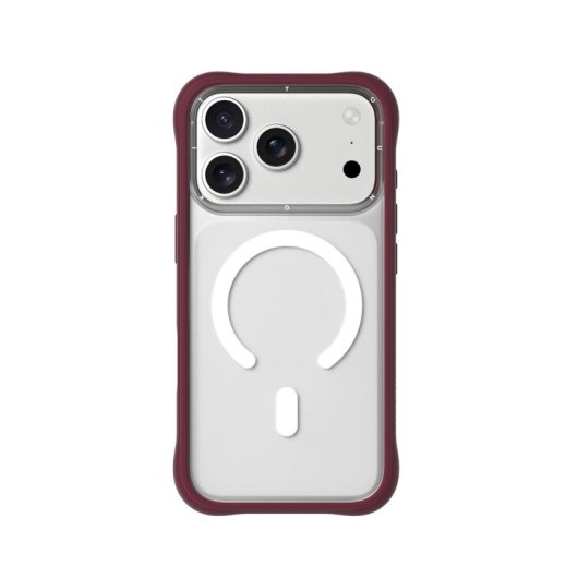 Youngkit Funda Para Iphone 17 Pro Max – Carcasa Magnética Dynamic Ii Transparente Rojo Cherry Silicone, Diseño Moderno Y Ajuste Preciso
