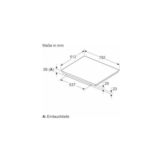 Placa de indução Siemens EX801HVC1E 80 cm 4 zonas Preto