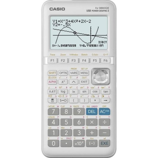 Calcolatrice grafica Casio fx-9860GIII 12 cifre USB Flash Bianca