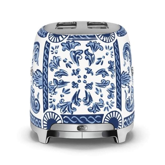 Tostadora Smeg TSF01DGBEU 2 Ranures 950 W Bleu Blanc Acier Inoxydable