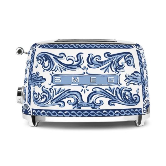 Tostadora Smeg TSF01DGBEU 2 Ranures 950 W Bleu Blanc Acier Inoxydable