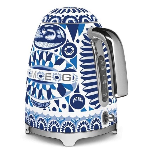 Tetera Eléctrica Smeg KLF03DGBEU 1,7 L 2400 W Azul Blanco Acero Inoxidable