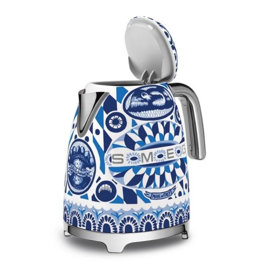 Tetera Eléctrica Smeg KLF03DGBEU 1,7 L 2400 W Azul Blanco Acero Inoxidable