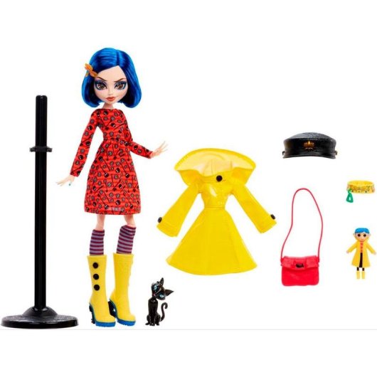 Muñeca Monster High Skullector Coraline 30 cm Tela Plástico Multicolor