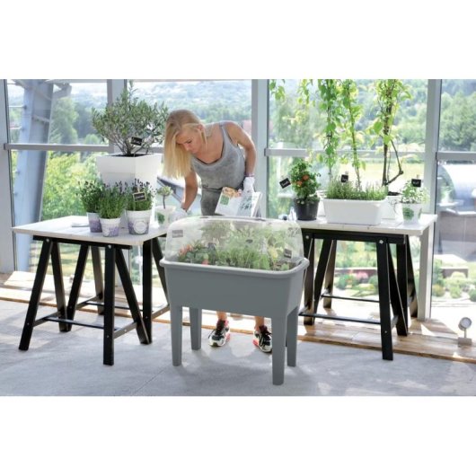 Jardinera Independiente Prosperplast Respana Gris 52 L
