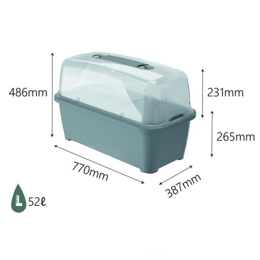 Jardinera Independiente Prosperplast Respana Gris 52 L