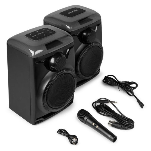 Altavoces Fenton Track 2.0 Inalámbricos y alámbricos 120W con karaoke y LED