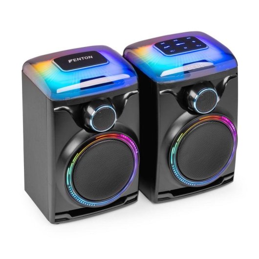 Altavoces Fenton Track 2.0 Inalámbricos y alámbricos 120W con karaoke y LED