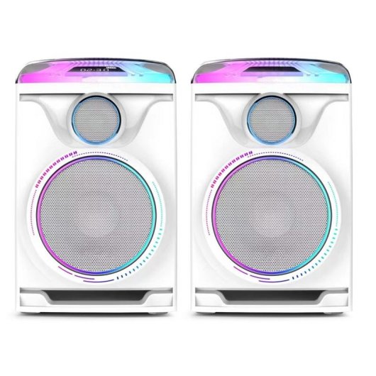 Altavoces Fenton Karaoke 2.0 Bluetooth 120W con micrófono y LED multicolor
