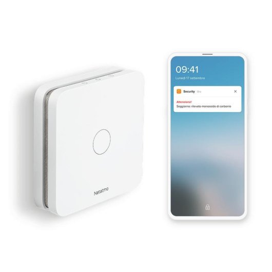 Detector de Gas Netatmo NCO-IT Inalámbrico Bluetooth Alarma 85 dB App