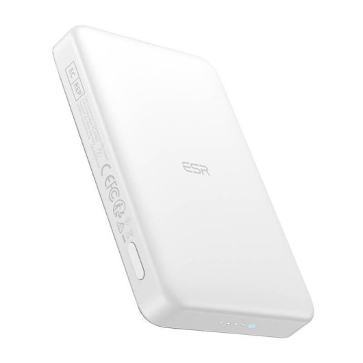 Batería externa ESR MagSlim 10000 mAh Qi2 magnética blanca