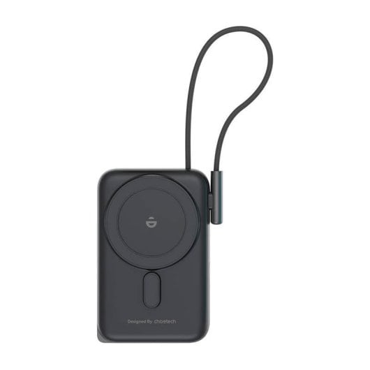 Banco de energía magnético Choetech B735 10000mAh 20W PD + cable USB-C negro