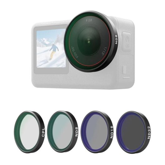 Filtro Telesin CPL/ND8/ND16/ND32 para DJI Osmo Action 6 (4 unidades)