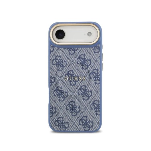 Guess Funda Para Iphone Air – Carcasa De Polipiel Azul Con Magsafe Y Logo Clásico, Diseño Elegante Y Ajuste Preciso