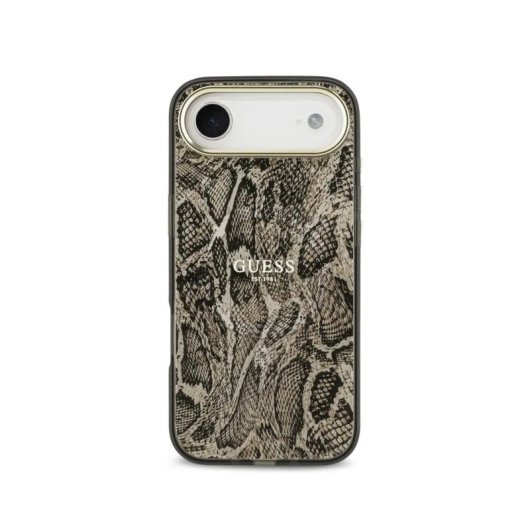Guess Funda Para Iphone Air – Carcasa Pc+tpu Con Magsafe Estampado Pitón Marrón, Diseño Elegante Y Ajuste Preciso