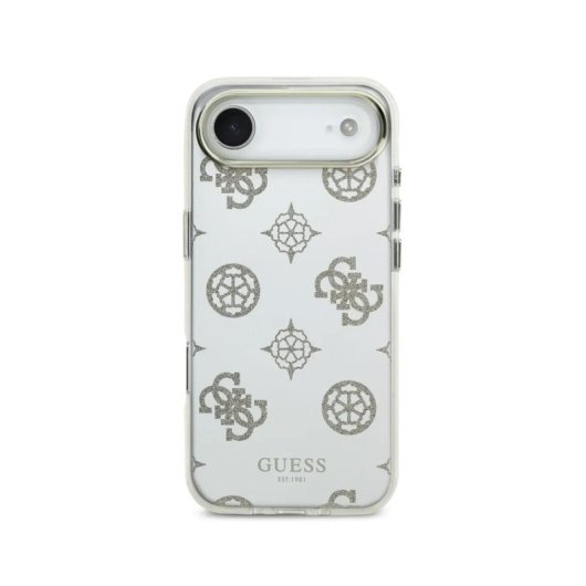 Guess Funda Para Iphone Air – Carcasa De Tpu Con Magsafe Espejo Peonías Con Brillos Dorado, Diseño Elegante Y Ajuste Preciso