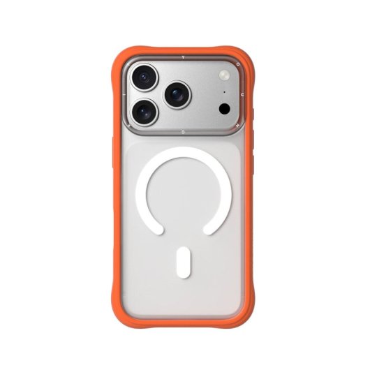 Youngkit Funda Para Iphone 17 Pro – Carcasa Magnética Dynamic Ii Transparente Naranja Silicone, Diseño Moderno Y Ajuste Preciso