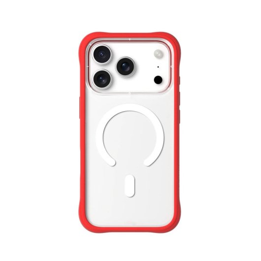Youngkit Funda Para Iphone 17 Pro – Carcasa Magnética Dynamic Ii Transparente Roja Silicone, Diseño Moderno Y Ajuste Preciso