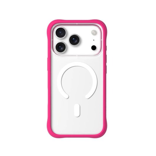 Youngkit Funda Para Iphone 17 Pro Max – Carcasa Magnética Dynamic Ii Transparente Rosa Barbie Silicone, Diseño Moderno Y Ajuste Preciso