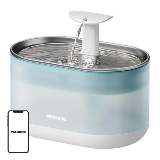 Fuente de agua para mascotas Petlibro Capsule Smart 2,1 L silenciosa 4 filtros