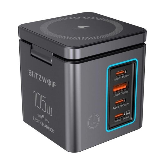 Carregador Blitzwolf BW-i113 Max GaN 105W USB-A 3xUSB-C