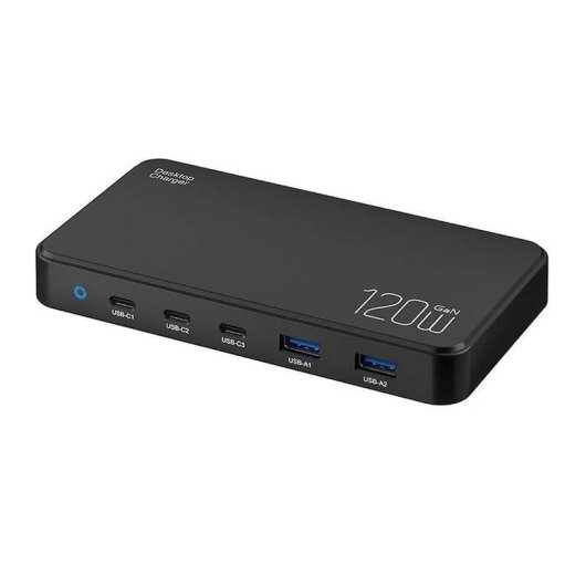 Estação de carga Blitzwolf BW-i100 5 em 1 120W USB-C e USB-A