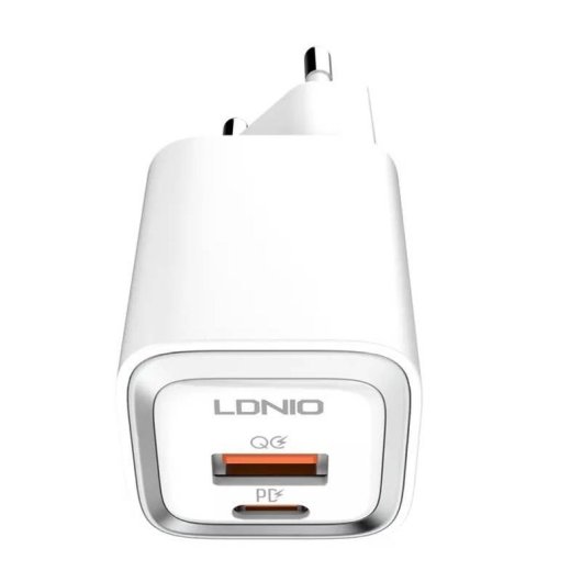 Cargador de pared LDNIO A2318M USB-C + USB-C - Lightning 20W