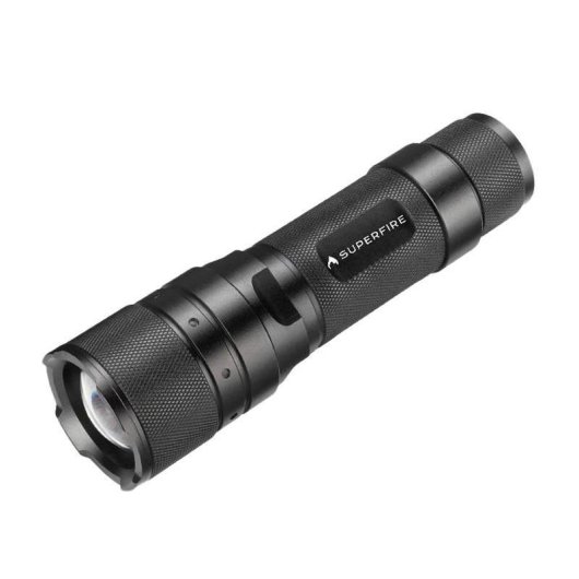 Linterna Superfire F3-L2 570 lúmenes 260 metros 5 modos zoom