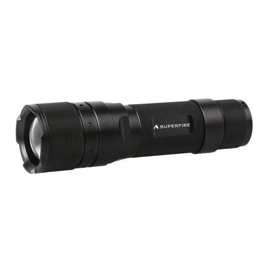 Linterna Superfire F3-L2 570 lúmenes 260 metros 5 modos zoom