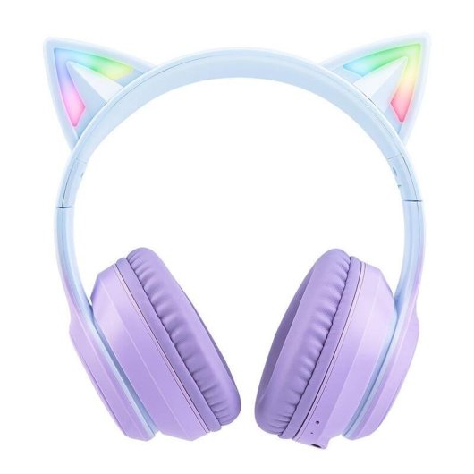 Auriculares ONIKUMA B90 sem fios Bluetooth 5.0 Gaming com iluminação RGB Azul/Púrpura