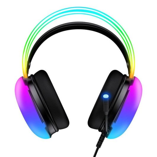 ONIKUMA X25 Gaming-Kopfhörer kabelgebunden USB 3,5mm mit Mikrofon und LED schwarz