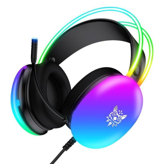 ONIKUMA X25 Gaming-Kopfhörer kabelgebunden USB 3,5mm mit Mikrofon und LED schwarz