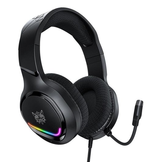 Cuffie ONIKUMA X31 cablate USB e jack 3,5 mm gaming RGB microfono flessibile grigio