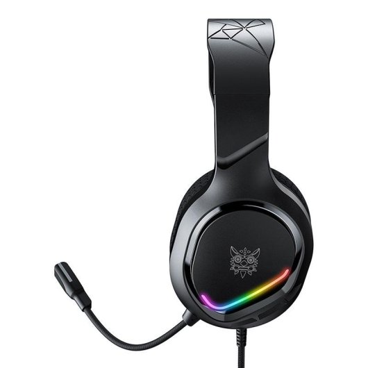 Cuffie ONIKUMA X31 cablate USB e jack 3,5 mm gaming RGB microfono flessibile grigio