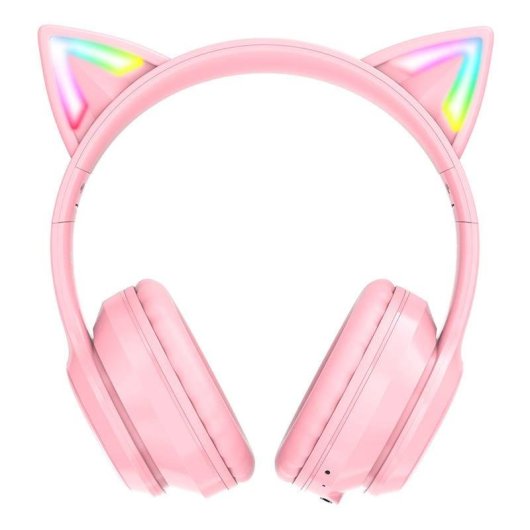 ONIKUMA B90 kabellose Bluetooth 5.0 Gaming Kopfhörer mit Mikrofon und RGB-Beleuchtung rosa