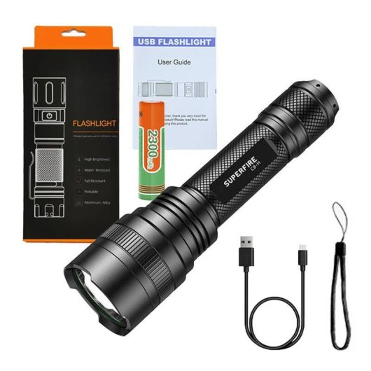 Lanterna Superfire C8-H 1200 lm USB-C 250 m 5 modos