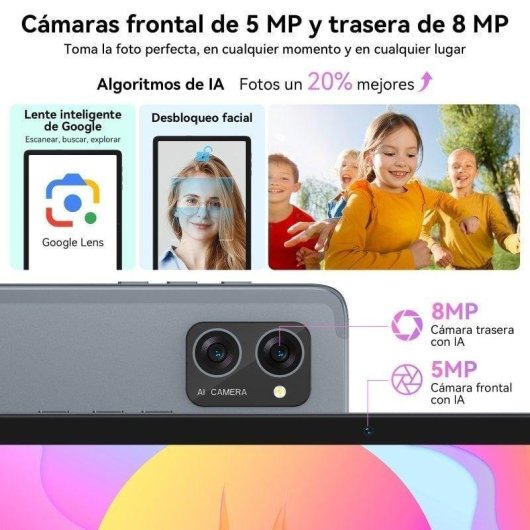 Tablet ExcitPower T20 WiFi 10,1" 8GB 256GB Blu con Teclado y Stylus Pen