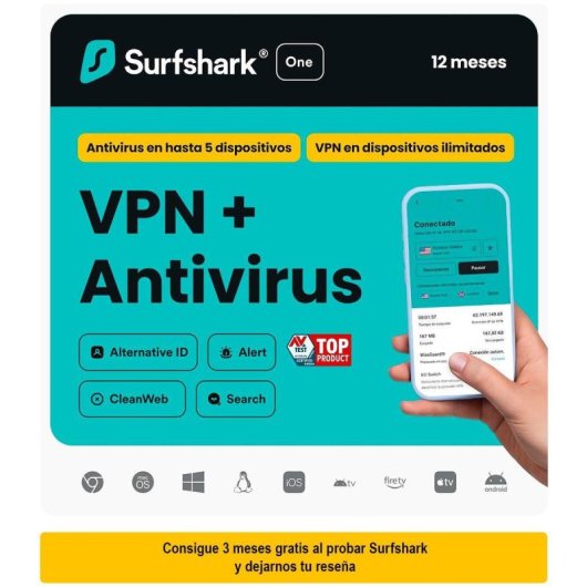 Surfshark One VPN Antivirus 12 Monate Schutzpaket