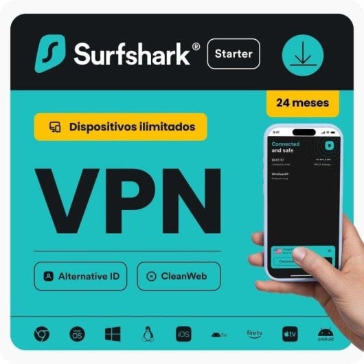 VPN Surfshark Starter Ilimitada 24 Meses Código Digital