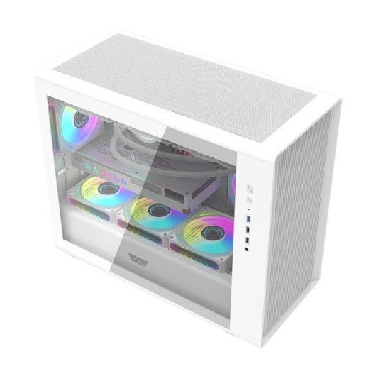 Boîtier PC Darkflash DB460M Blanc M-ATX/ITX Verre Trempé