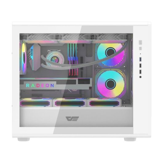 Boîtier PC Darkflash DB460M Blanc M-ATX/ITX Verre Trempé