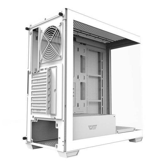 Boîtier PC Darkflash DS900 Blanche Structure Verre Trempé Sans Ventilateurs
