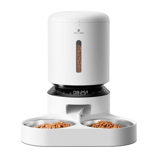Distribuidor de comida para animais Petlibro Granary 5L duplo branco