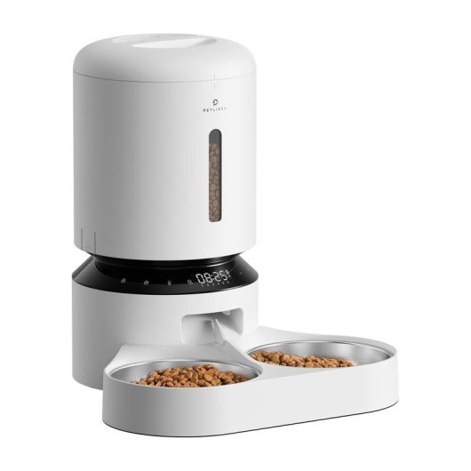 Distribuidor de comida para animais Petlibro Granary 5L duplo branco